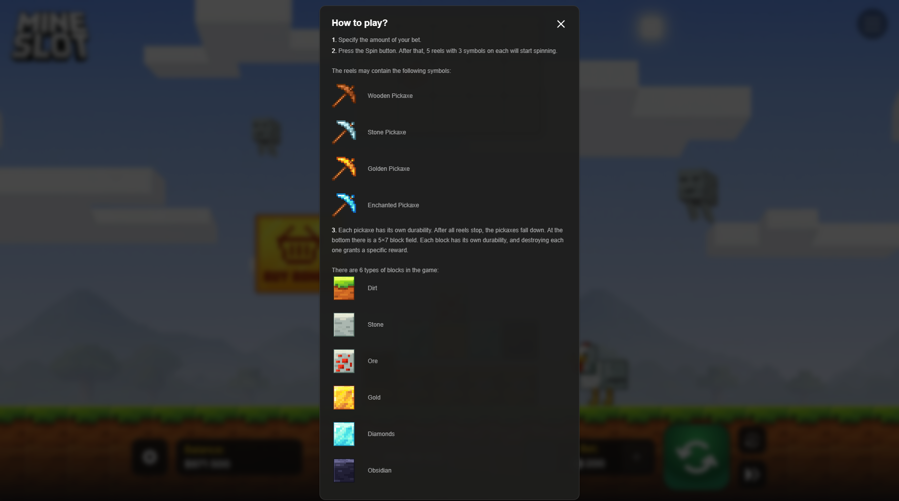 Mine Slot how to play